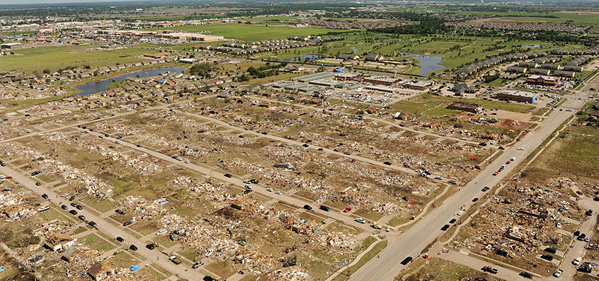 Tornado damage in Moore, Okla.